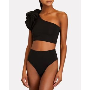 MAYGEL CORONEL Two-Piece Luisa Ruffle Bikini Set - Black
